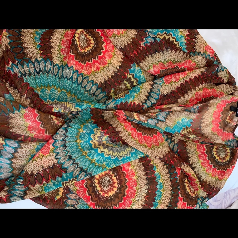 Colorful cover up.